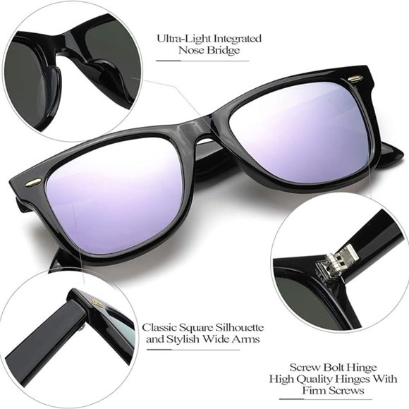 Classic purple sunglasses main image 3
